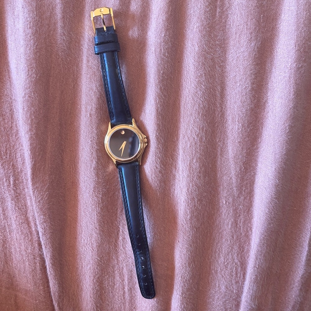 Vintage Movado Watch Leather Strap